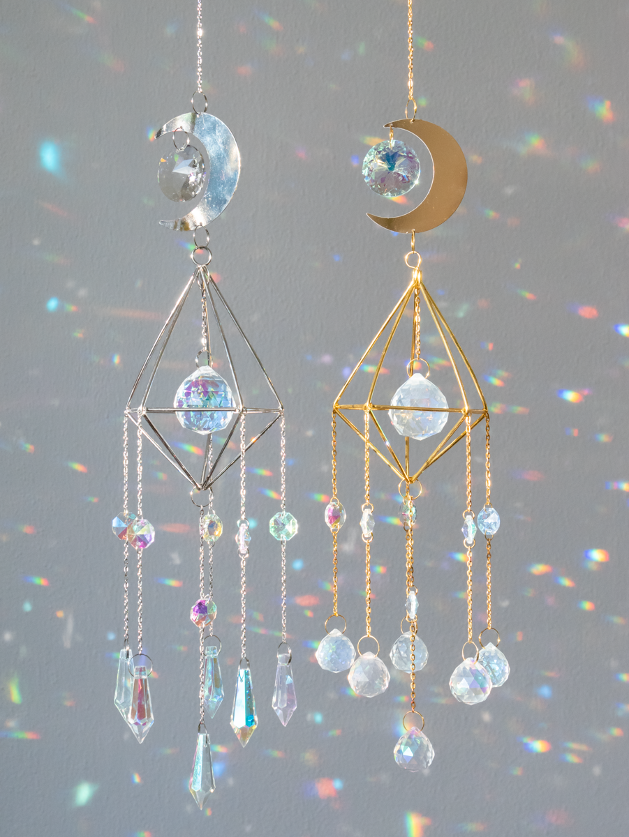 Suncatchers goud en zilver met maan
