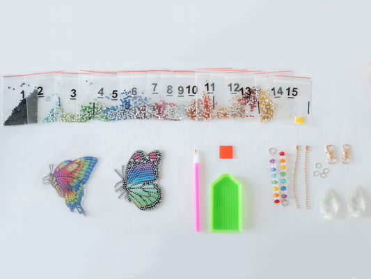 Diamond painting Vlinders zonnevanger set met kristallen