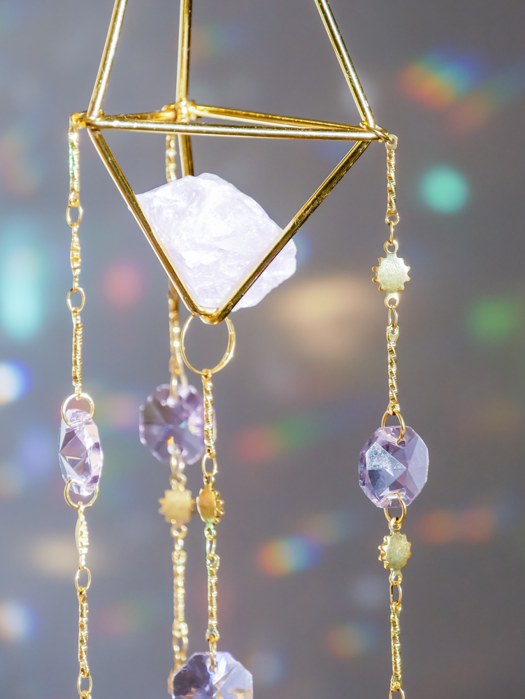 Rozenkwarts suncatcher