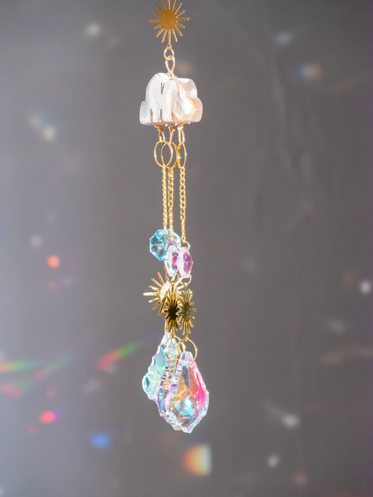 Raamhanger edelsteen wolkje