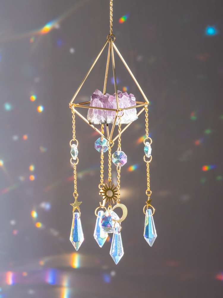 suncatcher met edelsteen: amethist
