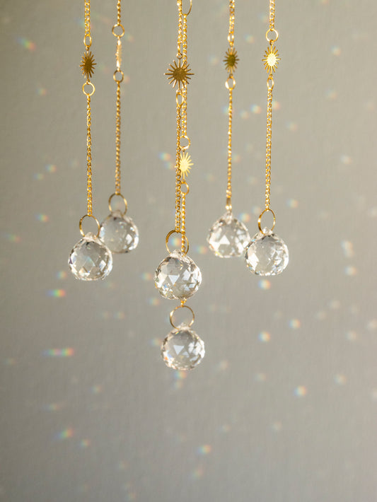 zonnevanger kristallen met regenbogen