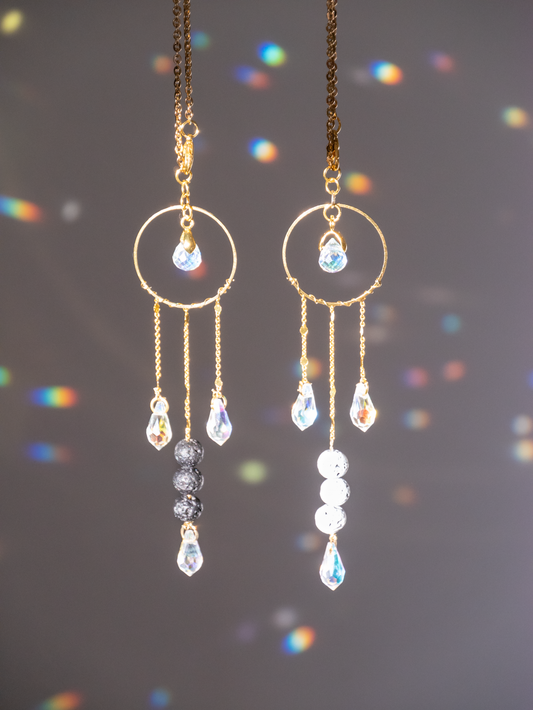 auto achteruitkijkspiegel hanger zonnevangers, kristallen,