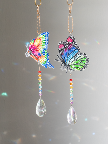 Diy diamond painting vlinders raamhangers met kristallen kopen