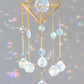 Suncatcher goud met veel kristallen