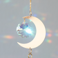 Suncatcher kristal lichtreflectie met maan 